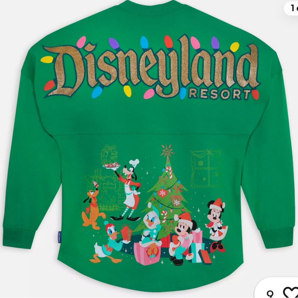 Disney Green Sweatshirt with Classic Characters